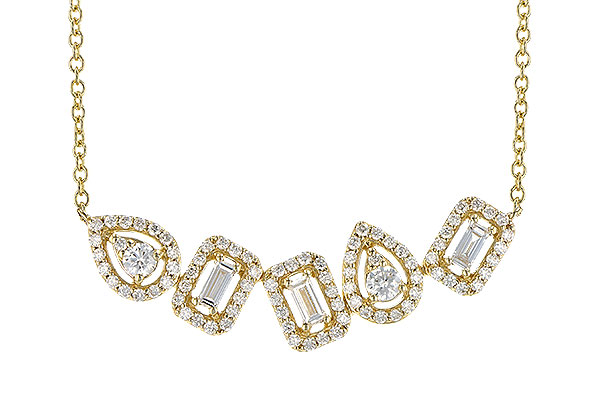 F318-31570: NECK .15 TW BAGUETTES .55 TW (18 INCHES)