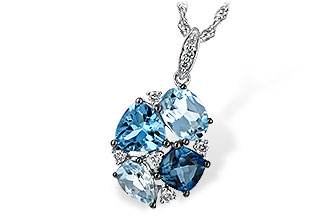 H234-65188: NECK 2.60 BLUE TOPAZ 2.70 TGW